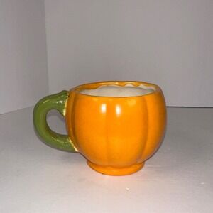 Ceramic Pumpkin Mug‎ Fall Autumn Halloween Novelty Coffee Tea Cup